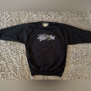 Vintage Steve And Barry’s Black Crewneck Heavyweight America Sweater Men Size Lg